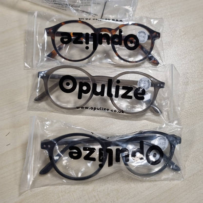 318083 - OPULIZE REY Syze Leximi, Pako me 3, Korniza të Rrumbullakëta Retro, +1.50.