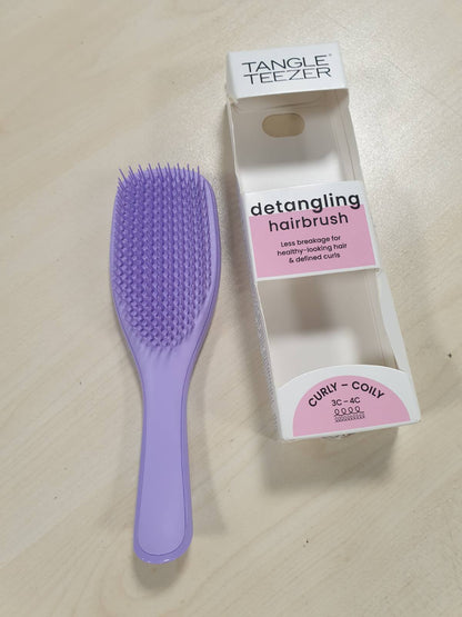318129 - TANGLE TEEZER - Furçë Ultimate Detangler për kaçurrela natyrale, Për kaçurrela të përcaktuara dhe të ashpra Afro 3C-4C, Furçë Detangler me dy qime, Purple Passion