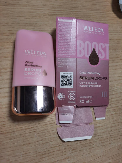 318291 - WELEDA - Bio Glow Perfecting Serum Drops, 30 ml, vegane, me shkëlqim dhe likorice