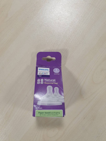 318297 - PHILIPS AVENT Thitha Natural Response – 2 thitha për shishe me shpejtësi rrjedhjeje 5, për foshnje nga 6 muaj, pa BPA (Modeli SCY965/02)