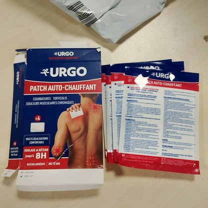 318302 - URGO - Ngjitës vetëngrohës me shumë vendndodhje x4 njësi, lehtëson dhimbjet e muskujve deri në 8 orë, material i butë dhe i këndshëm