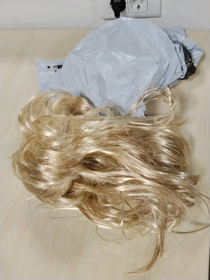 318359 - Paruke Bjonde Mullet për Burra, Flokë Sintetikë të Gjatë të Viteve '80, Paruke për Cosplay për Kostum Halloweeni