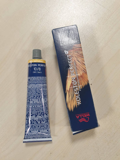 318438 - WELLA PROFESSIONALS - Koleston Perfect Rich Naturals - Ngjyrë e përhershme për flokë - 10/8 Light Blonde Pearl - 60 ml - Mbushje deri në 100% të thinjave