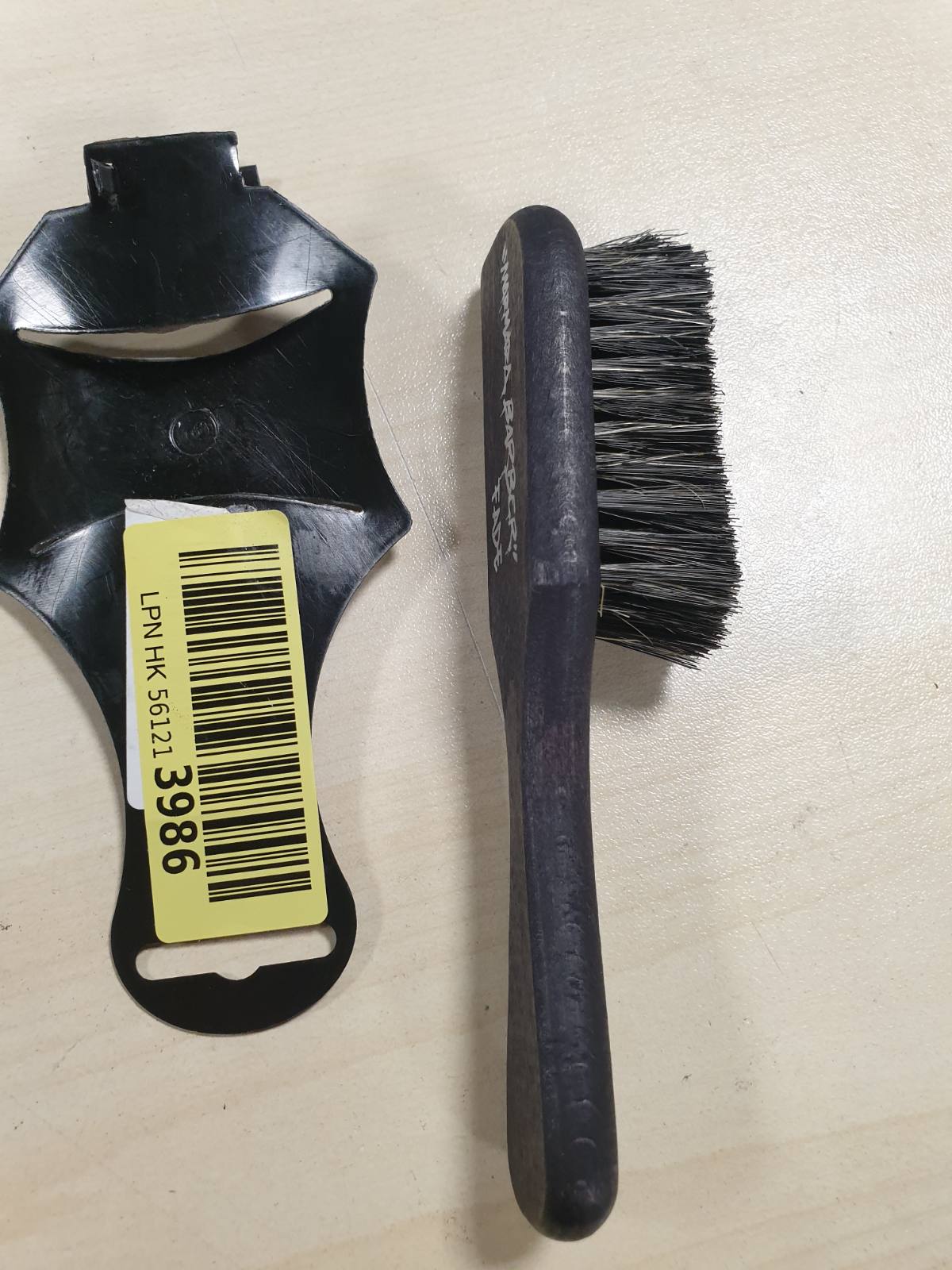 318453 - BARBER MARMARA Furçë për Zbehje të Mjekrës S - Furçë Pastrimi për Burra - Furçë Stilimi prej Druri, e Zezë