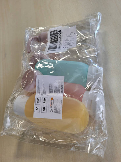 318495 - CAREHABI Kit shishesh udhëtimi me 11 copë, enë udhëtimi të rimbushshme 30/50/60/80ml, shishe spreji transparente bosh, enë e vogël kremi, dozator pompe shampoje, aksesor për aeroplan
