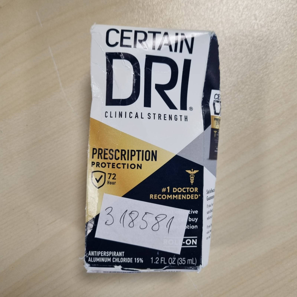 318581 - CERTAIN Dri ★ Anti-djersitje, Roll-On, Fuqi me recetë, 1,2 oz.