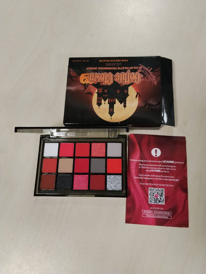 318709 - BEAUTY GLAZED - Paletë Hijesh Sysh me 15 Ngjyra - Pigment të Lartë - Paletë Grimi mat dhe me Shkëlqim