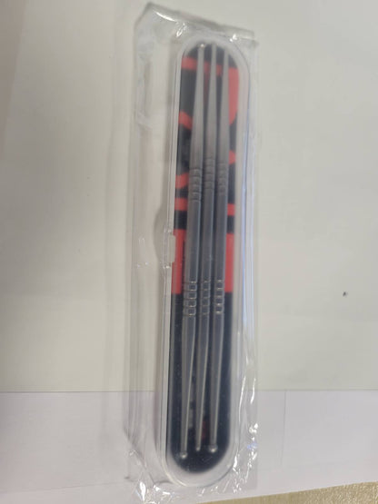 318827 - YMAPINC - Stilolapsa akupresure prej çeliku inox me 3 pjesë për akupunkturë në vesh, 3 madhësi