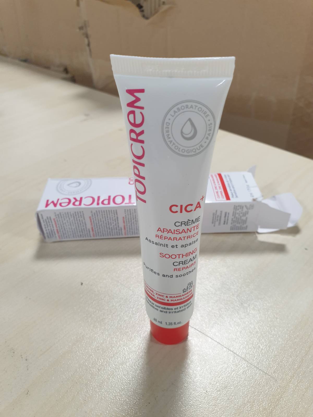 318975 - TOPICREM - CICA+, Krem Qetësues me Zink dhe Acid Hialuronik, 40 ml