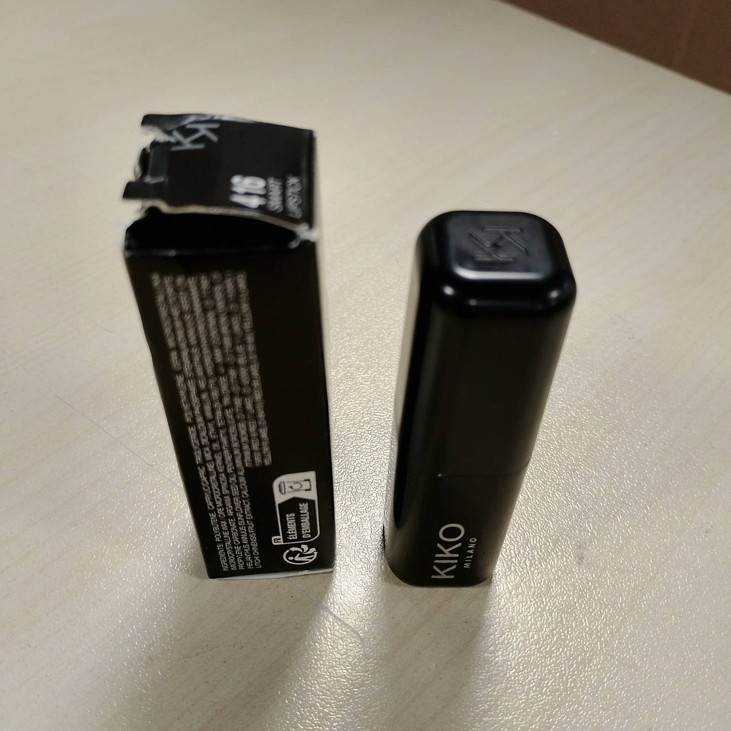 318993 - KIKO MILANO Buzëkuq Smart Fusion 416, buzëkuq i pasur dhe ushqyes me përfundim të shkëlqyer, 416 E Kuqe Qershie