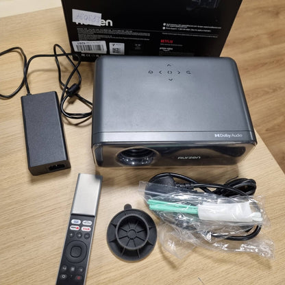 319377 - Projektor inteligjent 2025, Dolby Audio, Netflix, fokus automatik, Keystone, mbështetje Full HD 1080P 4K, altoparlantë 20W