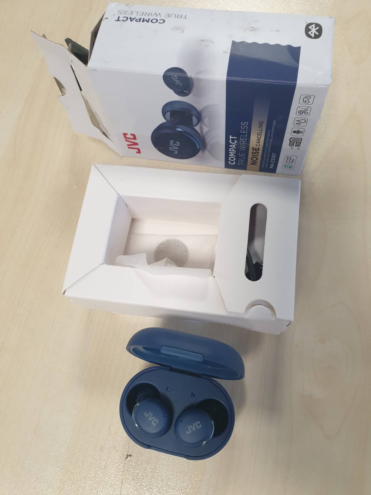 319423 - JVC HA-Z330T-A - Kufje kompakte pa tel, BT 5.2, IPX4, 21 orë kohë loje, modalitet me vonesë të ulët - Blu