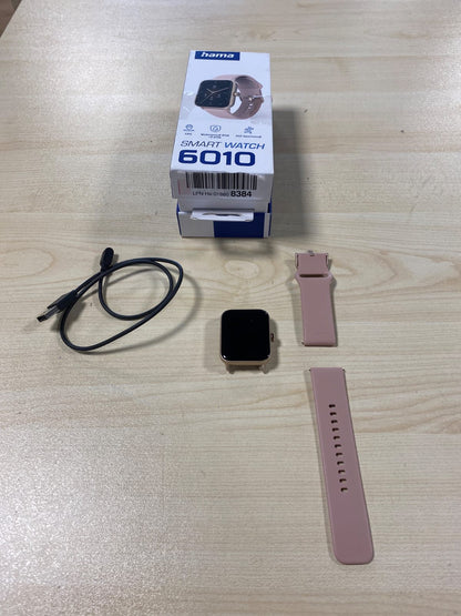 319468 - HAMA Ora inteligjente (ekran me ngjyra 1.65", funksion telefoni, GPS, IP68 + 3ATM, WhatsApp, email, asistent zanor, monitorues gjumi, 100 mënyra sportive + plane stërvitjeje, pedometër, monitor i rrahjeve të zemrës, kalorive, etj.) rozë