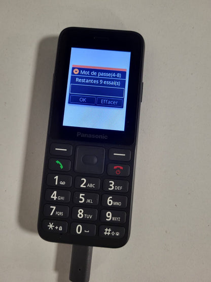 319591 - PANASONIC Telefon celular KX-TU260EXB 4G, telefon për të moshuar, butona të mëdhenj, IP44, USB-C, deri në 7.5 orë kohë bisede, ekran 2.4 inç, i zi