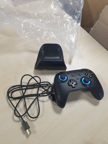 319643 - 8BITDO Kontrollues pa tel Ultimate 2 për Windows dhe Android, Kontrollues lojërash me levë TMR, Efekt Hall i ndërrueshëm/Shkakues prekës, Kontroll lëvizjeje, Unazë zjarri RGB, Teknologji pa tel me 8 shpejtësi, e zezë