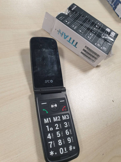 319695 - SPC TITAN 2 Telefon 4G i palosshëm për të moshuarit, butona të mëdhenj, tingull 105dB, ekran 2.4", jetëgjatësi baterie 7-ditore, blu