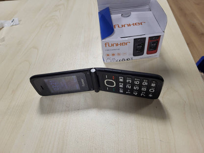 319820 - FUNKER C200 Comfort 4G - Telefon celular Volte 4G me butona të mëdhenj, buton SOS, USB-C, 1000 mAh