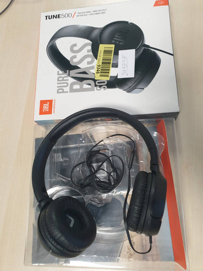 319995 - JBL T500BLK Kufje me tela, kabllo të sheshtë kundër ngatërrimit