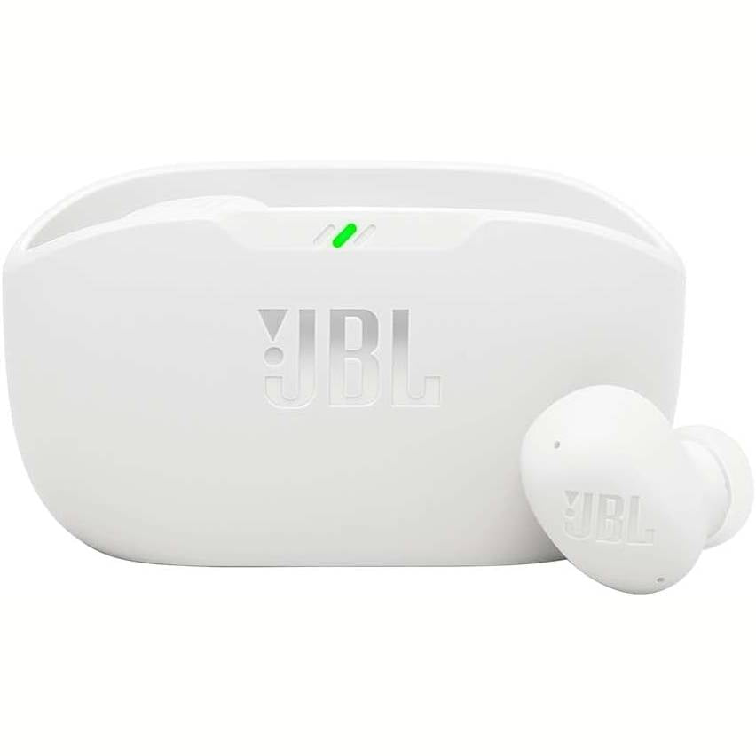 267853 - JBL Wave Buds 2 Kufje pa tel Bluetooth në vesh me anulim zhurme, kohë riprodhimi 40 orë, tingull JBL me bas të pastër, teknologji inteligjente ambienti, IP54 rezistente ndaj ujit dhe pluhurit, lidhje shumëpikëshe, e bardhë