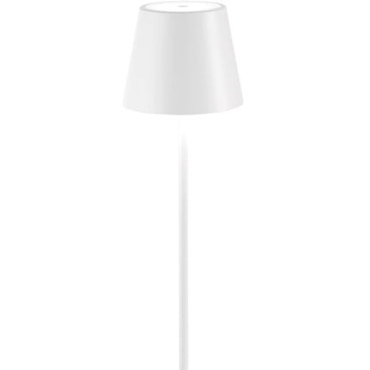 ZAFFERANO Poldina Pro, Llambë tavoline e rikarikueshme dhe pa tel me kontroll me prekje, E përdorshme si llambë e jashtme, Dimmer 2200-3000 K, Lartësia 38 cm, E bardhë
