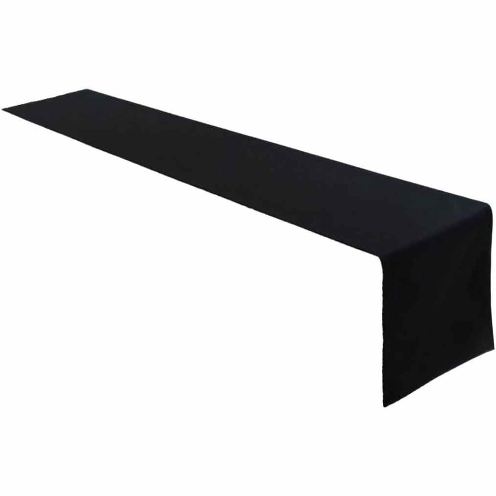 241874 - LEMOS HOME Mbulesë tavoline 40x180cm, e zezë, 100% pambuk