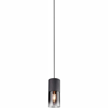 250778 - TRIO LIGHTING Llambë varëse Robin 310600132, metal i zi mat, xham i tymosur, përveç 1x E27