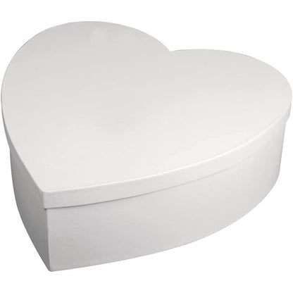 206606 - RAYHER Kuti Letre Mache në formë Zemre, FSC Rec 100%, Ngjyra e Bardhë