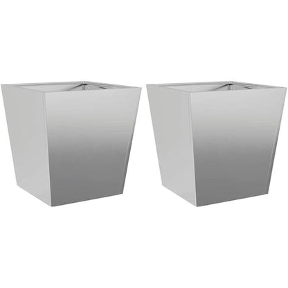 265522 - VIDAXL Vazo Kopshti 2 copë 40x40x40 cm Çelik Rezistent ndaj Motit