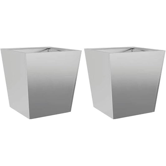 265522 - VIDAXL Vazo Kopshti 2 copë 40x40x40 cm Çelik Rezistent ndaj Motit