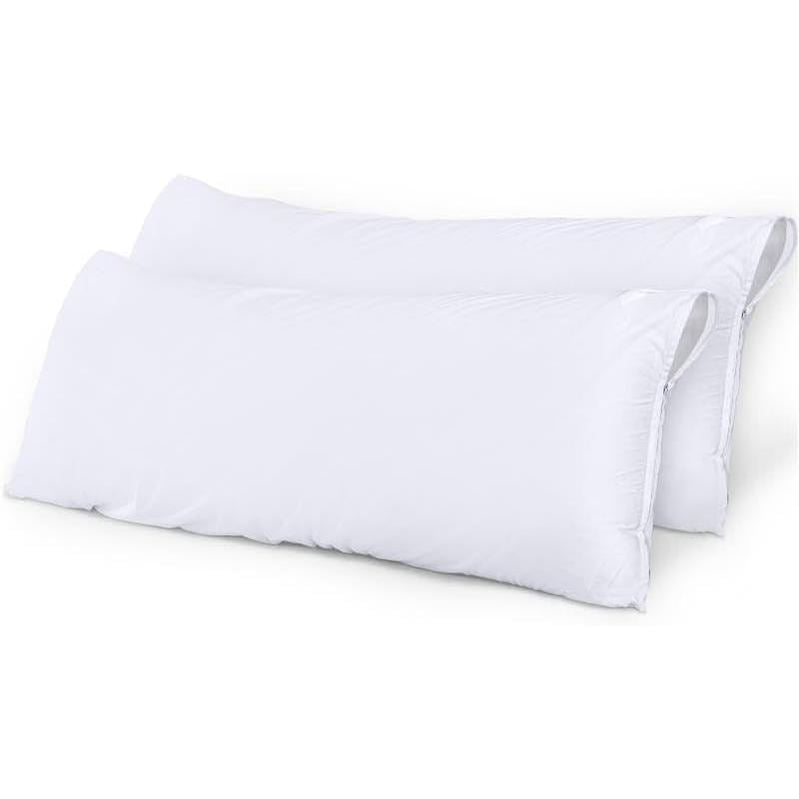 188566 - UTOPIA BEDDING - Set 2 copësh Mbulesa Jastëkësh të Papërshkueshme nga Uji, Madhësia 40x145cm, me Zinxhir, të Çertifikuara nga OEKO-TEX