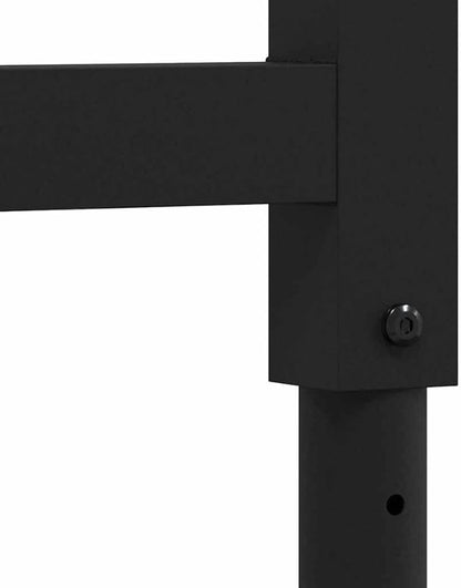 181661 - Korniza Tavoline vidaXL, Set 2 Copë, Metal i Zi i Veshur me Pluhur, Lartësi e Rregullueshme 55 x (110–120) cm – Stil Industrial, për Tavolina Punë, Dreke ose Kafeje