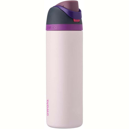 217791 - OWALA Shishe uji FreeSip prej çeliku inox të izoluar me pipëz për sporte dhe udhëtime, e papërshkueshme nga rrjedhjet, pa BPA, 710 ml, Dreamy Field