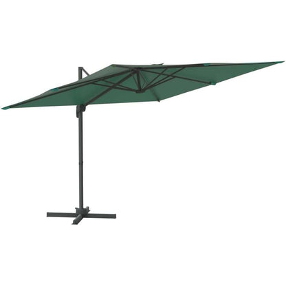 244442 - vidaXL Ombrellë Cantilever e Gjelbër 400x300 cm – Alumini, Mekanizëm me Manivelë