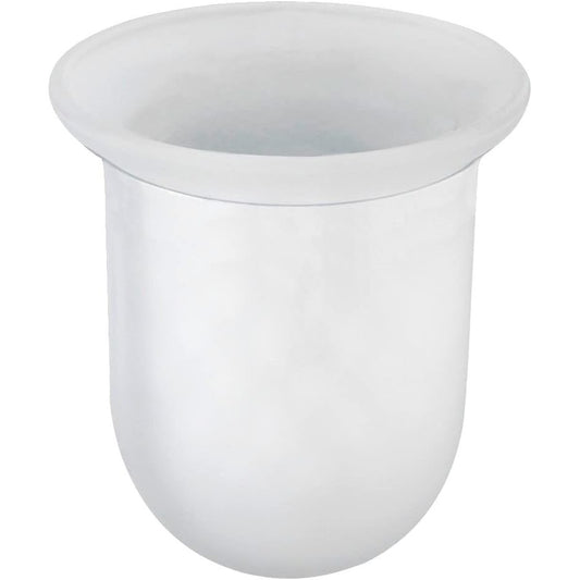 198253 - WENKO Mbajtëse Furçash Tualeti prej plastikes, Përshtatshme për Furça deri në Ø 7.5 cm, e Bardhë