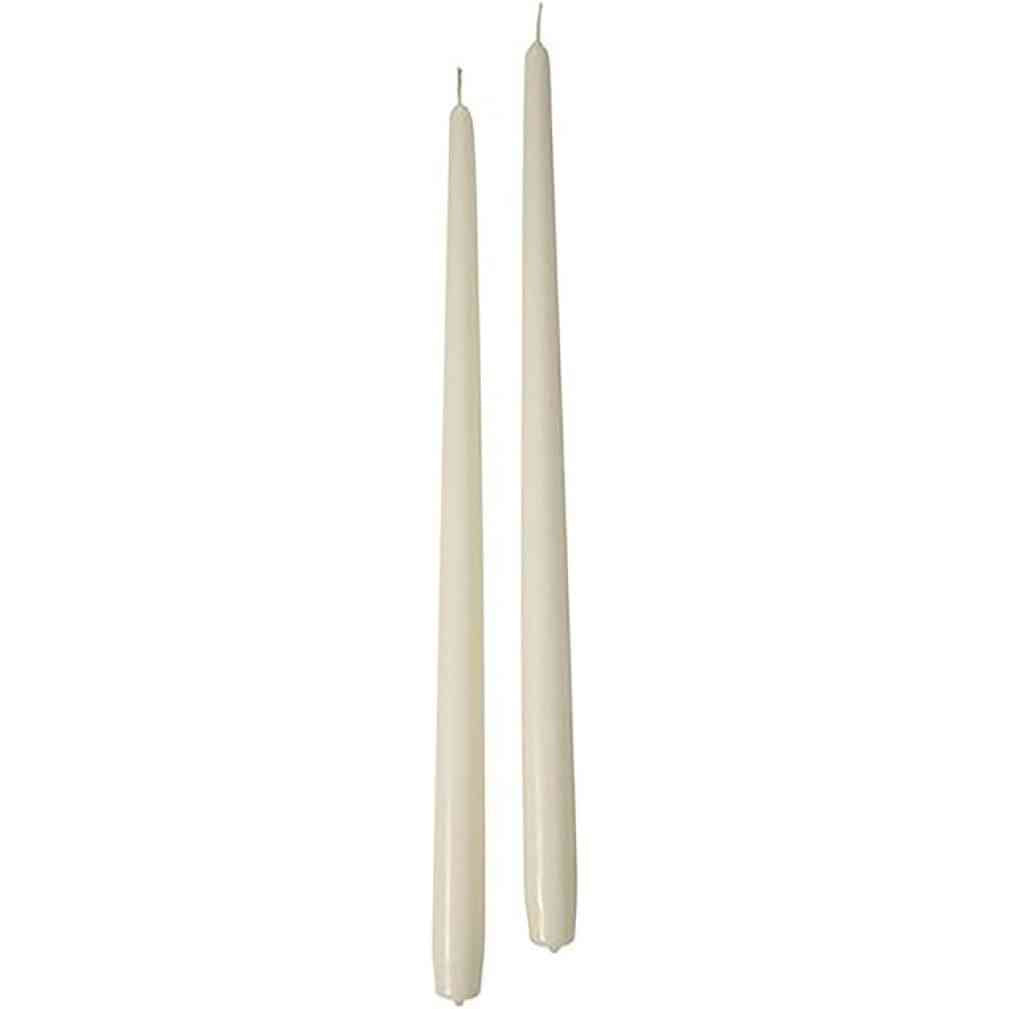 248770 - CERERIA DI GIORGIO Risthò Set me 6 Mbajtëse Qirinjsh Konikë, Dyll, 2.2 x 40 cm - E Bardhë