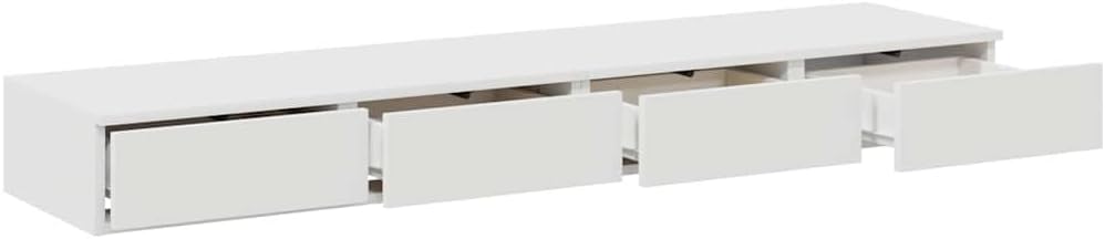 265382 - vidaXL Sirtar për Krevat i Bardhë 140x36.5x16.5 cm prej Druri të Inxhinieruar