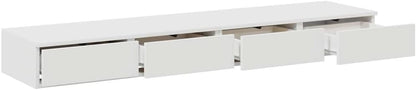 265382 - vidaXL Sirtar për Krevat i Bardhë 140x36.5x16.5 cm prej Druri të Inxhinieruar