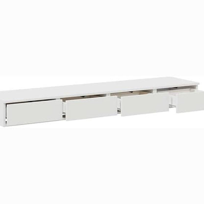 265382 - vidaXL Sirtar për Krevat i Bardhë 140x36.5x16.5 cm prej Druri të Inxhinieruar