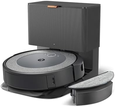 89033 - iROBOT Roomba Combo i5+ (i5572) Robot Fshesë dhe Mop me Zbrazje Automatike, I Pajtueshëm me Alexa, Sugjerime të Personalizuara, Pastrim Dhomë pas Dhomë, Ideal për Qime Kafshësh Shtëpiake dhe Dysheme të Forta