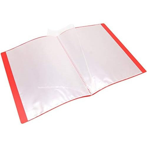 296425 - WAYTEX Mbrojtëse Dokumentesh A4, 80 Pamje, 40 Xhepa, Mbulesë Polipropileni e Kuqe