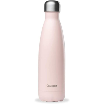162802 - QWETCH - Shishe Termike e Izoluar prej Çeliku Inox, Pa BPA, Kapaciteti 500ML, Mban të Ngrohtë për 12orë/A të Ftohtë për 24orë, Nga Franca - Rozë Pastel.