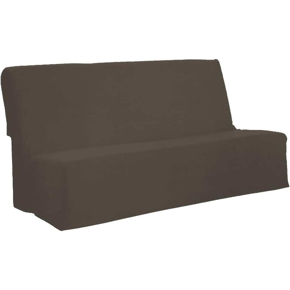 213737 - Mbulesë për divan prej pambuku, ngjyrë taupe, 120 deri në 200 cm x 140