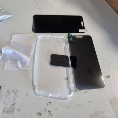 320169 - MBROJTËS EKRANI PËR PRIVATSI PËR QELQI TË TEMPERUAR PA KABLLLO UNBREAK, I PAJTUESHËM ME IPHONE 15 PRO MAX (6.7 INÇ) - ANTI-SPJUNAZH, REZISTENT NDAJ GËRVISHTJEVE, ANTI-GJURMË GISHTASH DHE PA FLLUSKA - PAKO ME 2 COPË