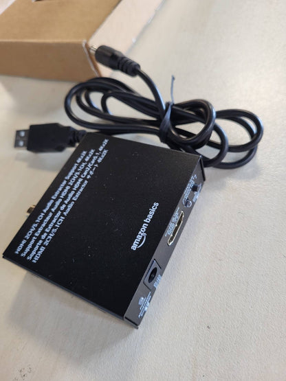 320188 - AMAZON BASICS 4K@30Hz HDMI në HDMI dhe Konvertues Ekstraktori Audio (RCA Stereo ose SPDIF), 1.8m, i zi