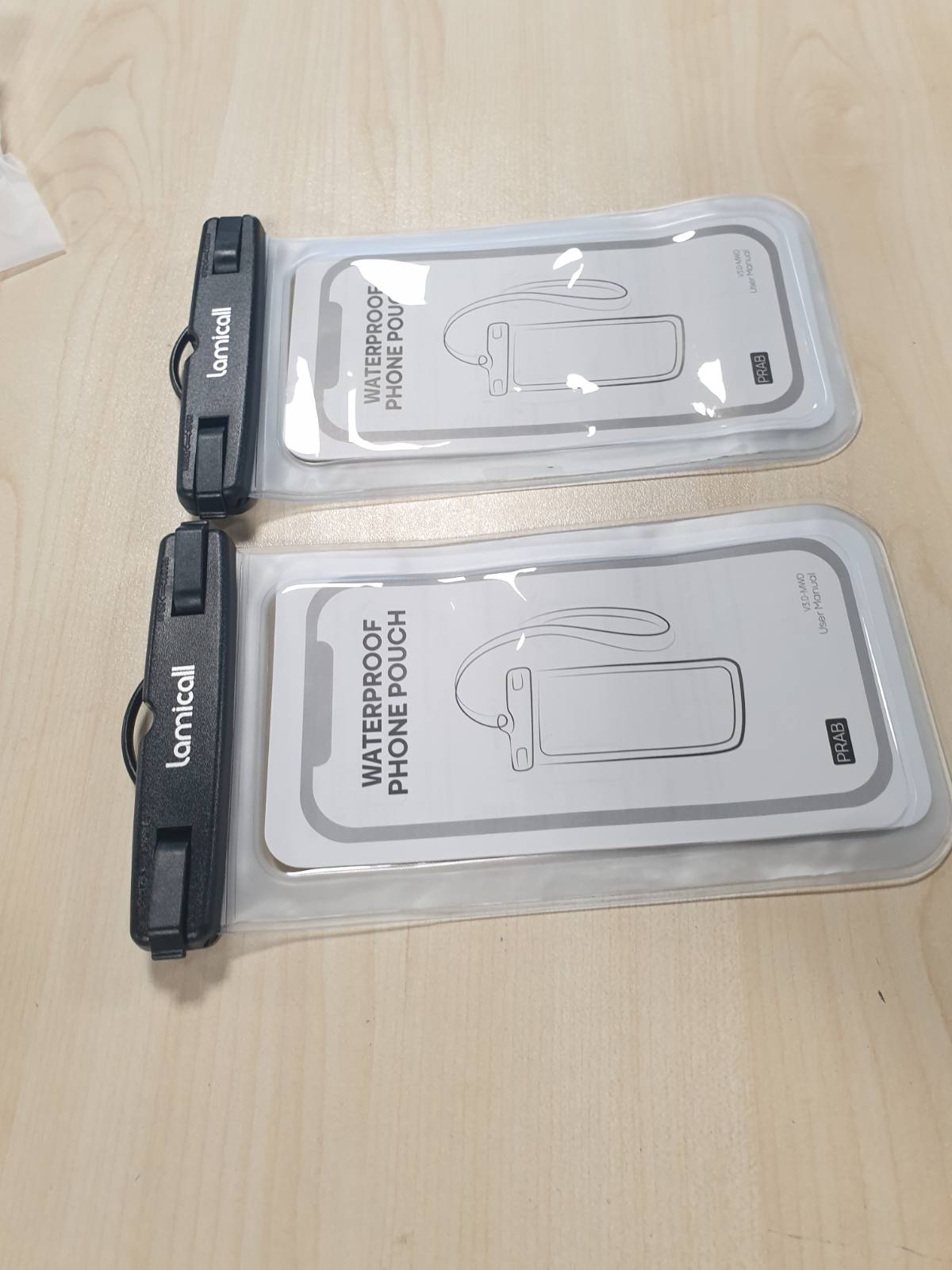 320427 - LAMICALL Çantë Telefoni IPX8 e Papërshkueshme nga Uji, [Pako me 2], për iPhone deri në 7", kordon i rregullueshëm