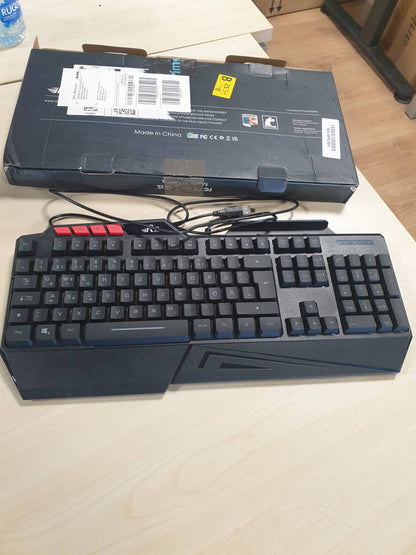 320444 - RII - Tastiera për Lojëra Rii, Ndriçim nga Prapa, USB, 19 Taste, Anti-Ghosting, për PC/Laptop/PS4/Xbox One (Paraqitje Gjermane)