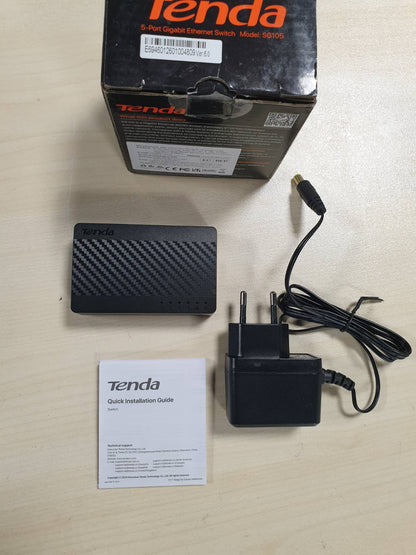 320558 - Tenda SG105 LAN Switch me 5 Porta Gigabit, Mini Network Switch, Hub LAN, Plug-and-Play, Pa Ventilator, I Zi