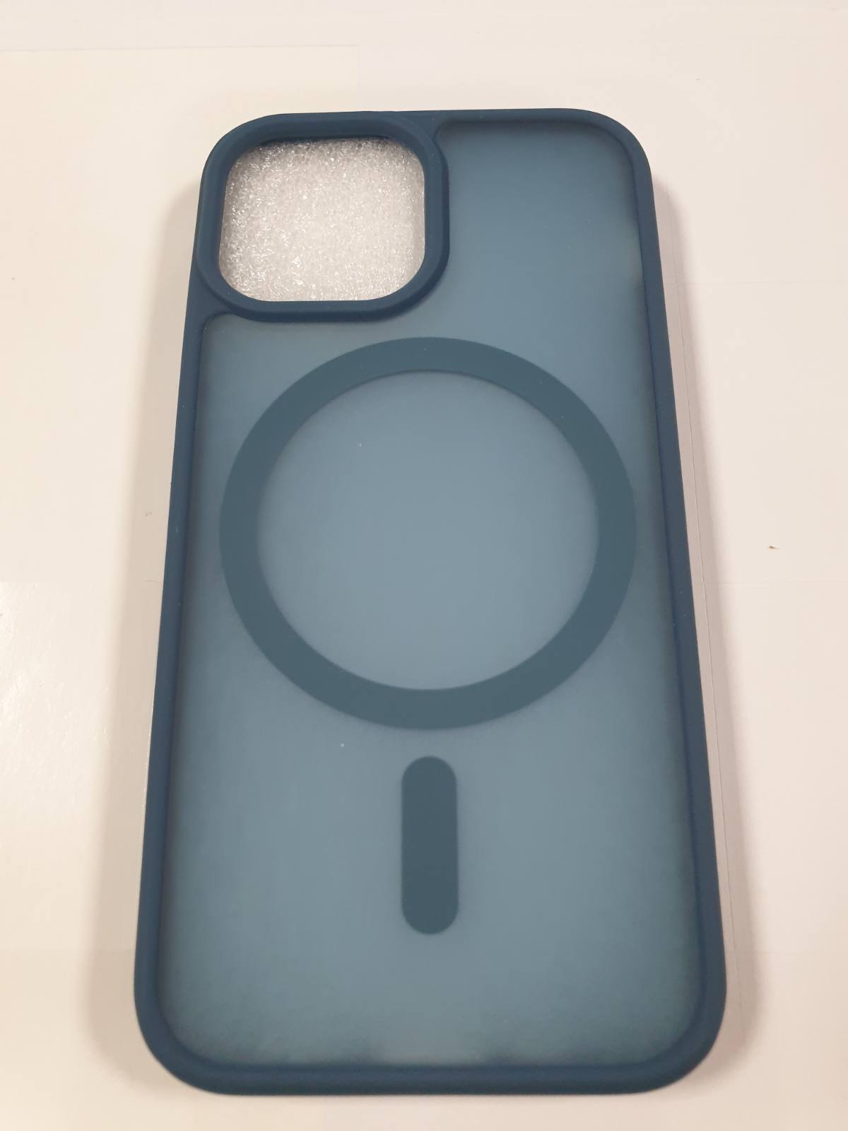 320580 - HGH Mbështjellës magnetik për iPhone 13 Mini 5.4 inç, i pajtueshëm me MagSafe, mbështjellës i hollë mat transparent, rezistent ndaj goditjeve, blu e errët