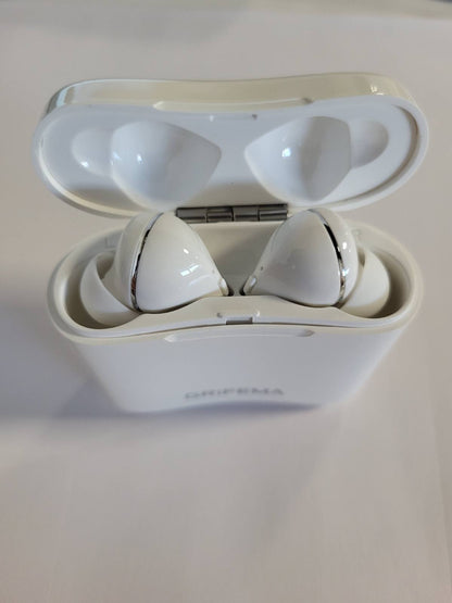 320701 - GRIFEMA G-TWS1, Kufje pa tel Bluetooth me prekje, Kufje Bluetooth në vesh, Kufje sportive pa tel për vrapim dhe ushtrime, Ngjyrë e bardhë