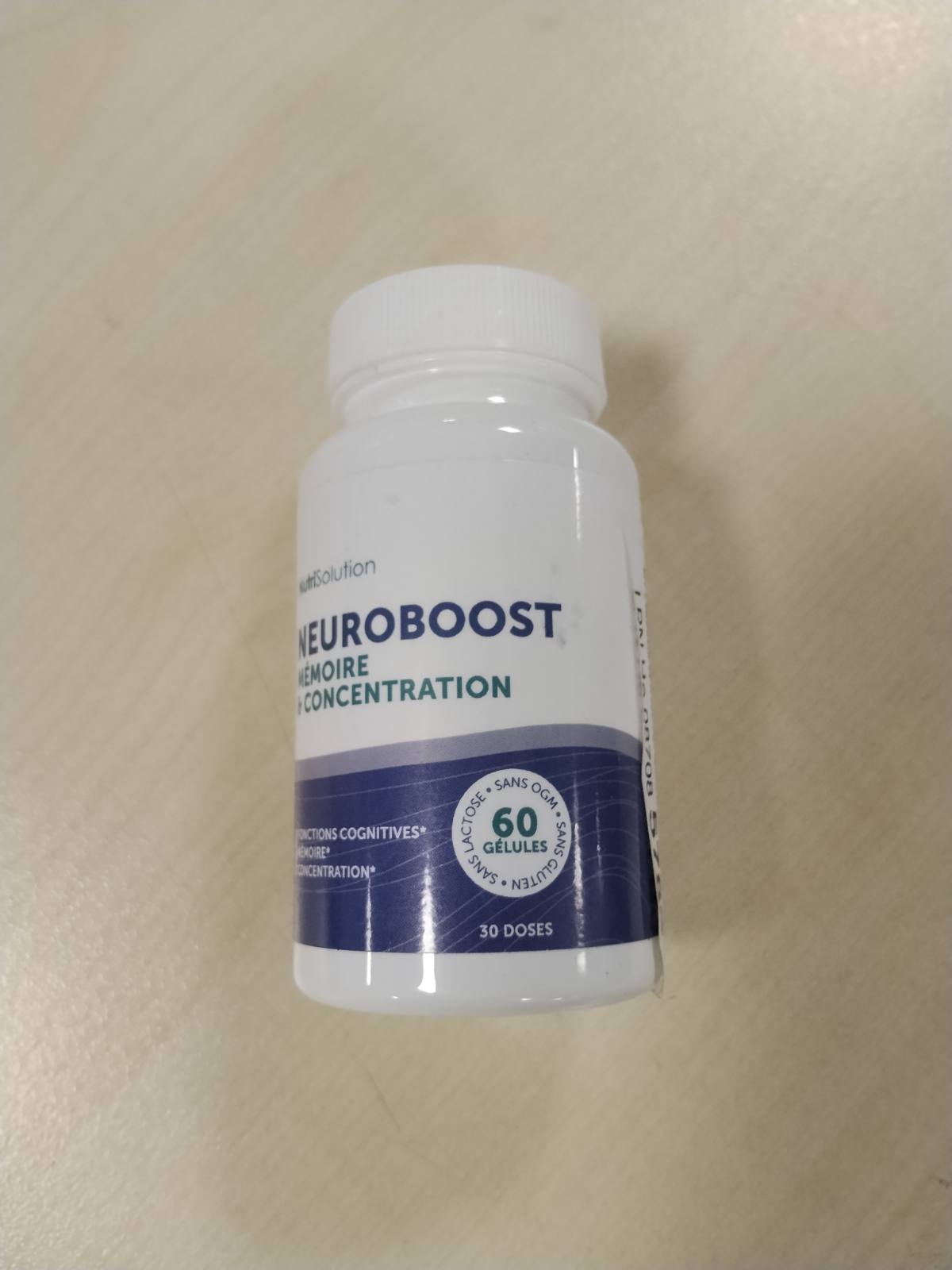 321047 - NUTRISOLUTION Neuro Boost | Rritje Kognitive dhe Energjie | Vitamina B, Ginkgo Biloba, Bacopa, Acid Alfa Lipoik | Vegan | Prodhuar në Francë